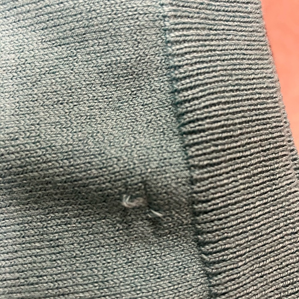 Talbots Petite, turtleneck, aqua, MP. - Picture 3 of 5